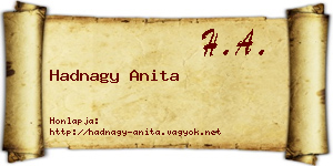 Hadnagy Anita névjegykártya